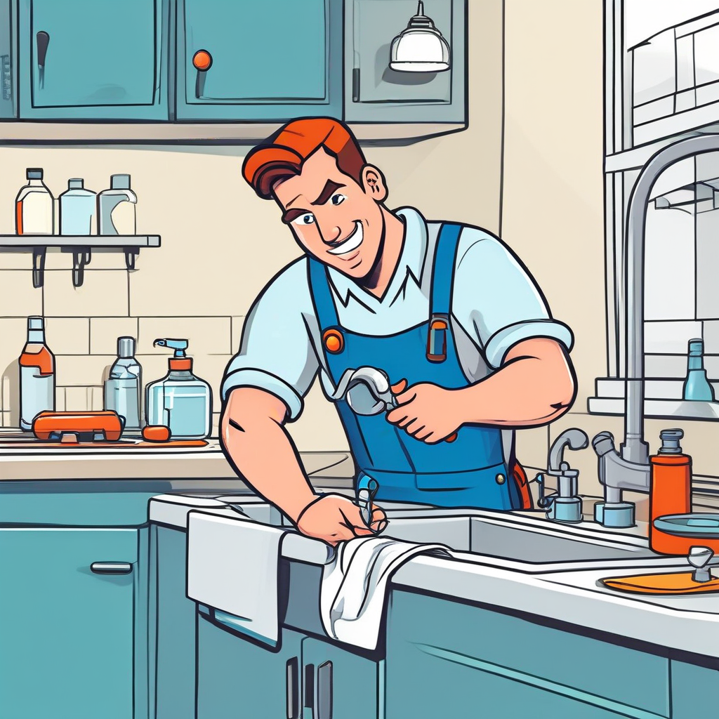 Professional plumber responding to emergency service call